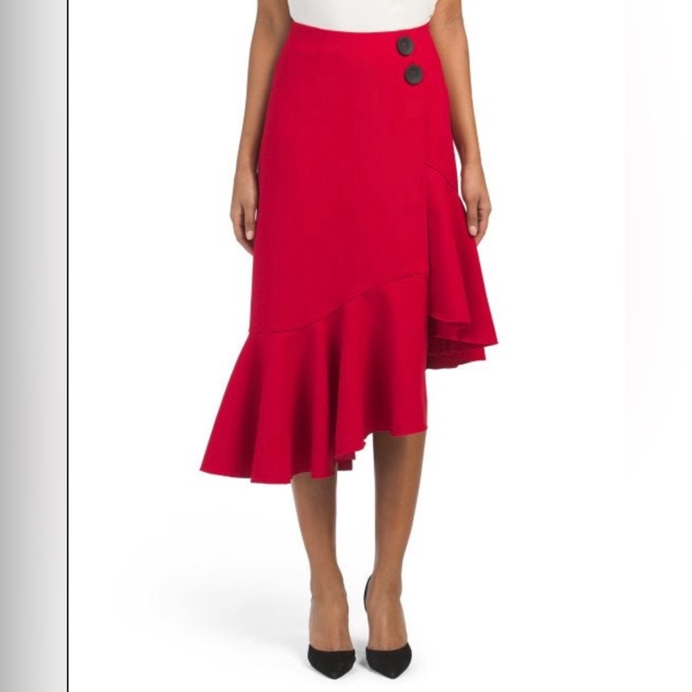 INA hi lo ruffle skirt size large